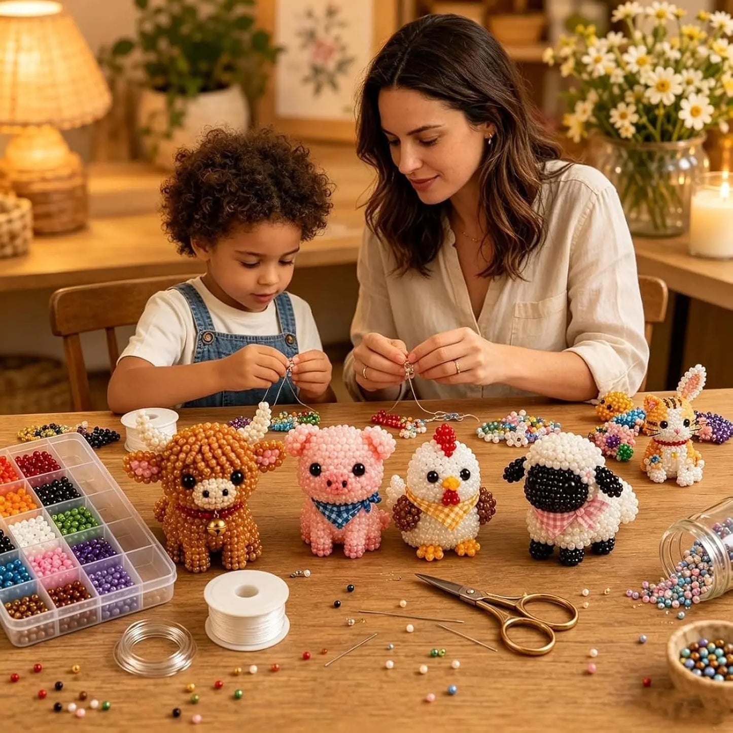 3D Beaded Bird DIY Craft Kit for Relaxing Handmade Gifts