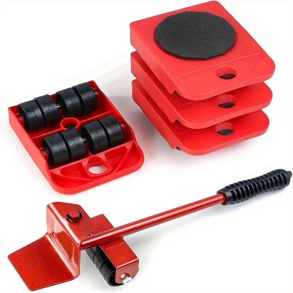 Furniture Moving Tool Set – 5PCS Heavy Duty Furniture Lifter & 360° Roller Sliders for Easy Moving