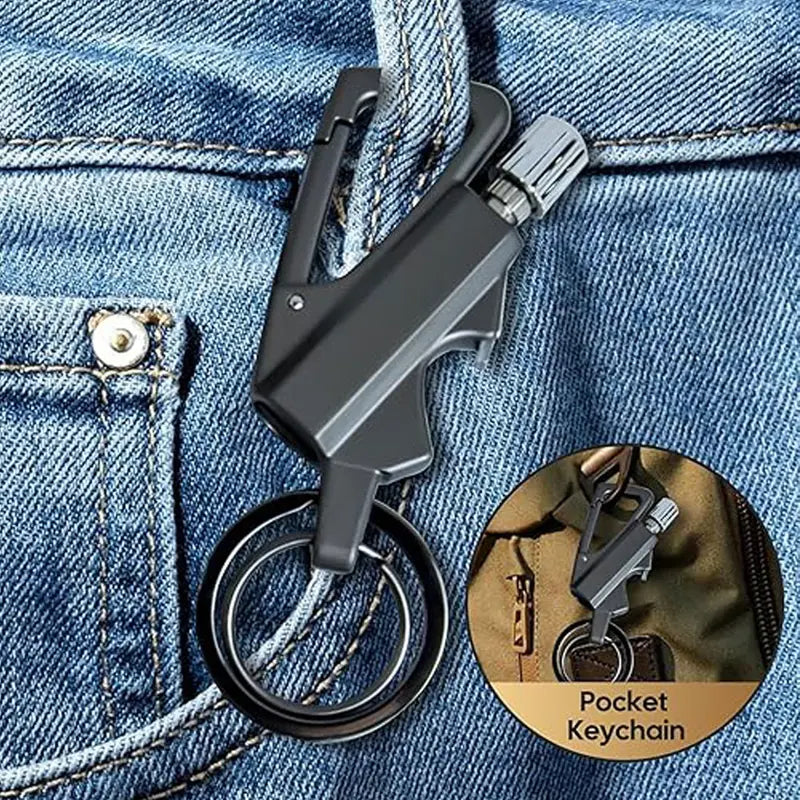 Multi Keychain, Bottle Opener, Portable Lighter, 3 in 1 Multi tool ( Not include the lighter fluid)