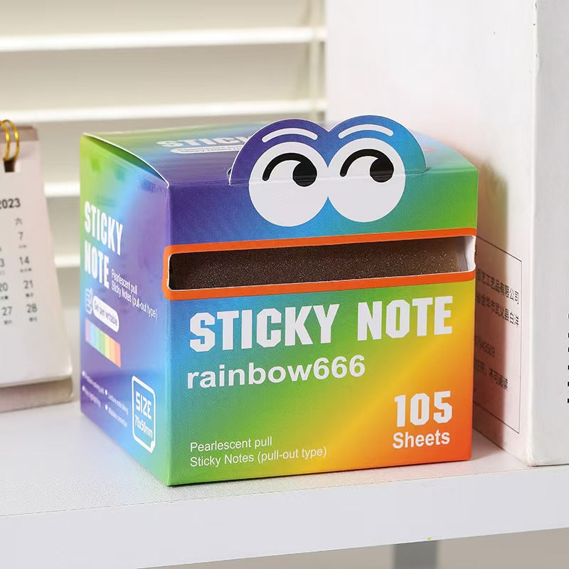 Cute Monster Pattern Sticky Notes | Cartoon Memo Pads 105 Sheets