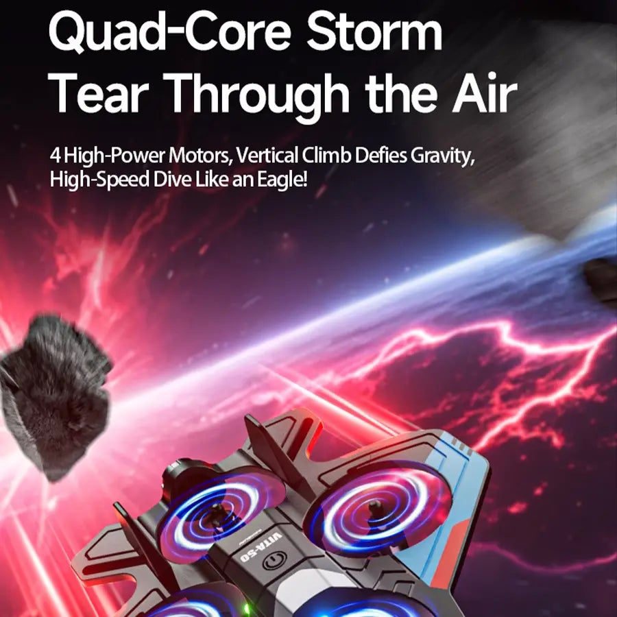 Remote Control Fighter Jet Toy, RC Fighter Jet, Indoor & Outdoor Stunt Flying, LED Lights, Perfect Gift for Ages 14+, Includes AAA Batteries #GLOBAL PICKS