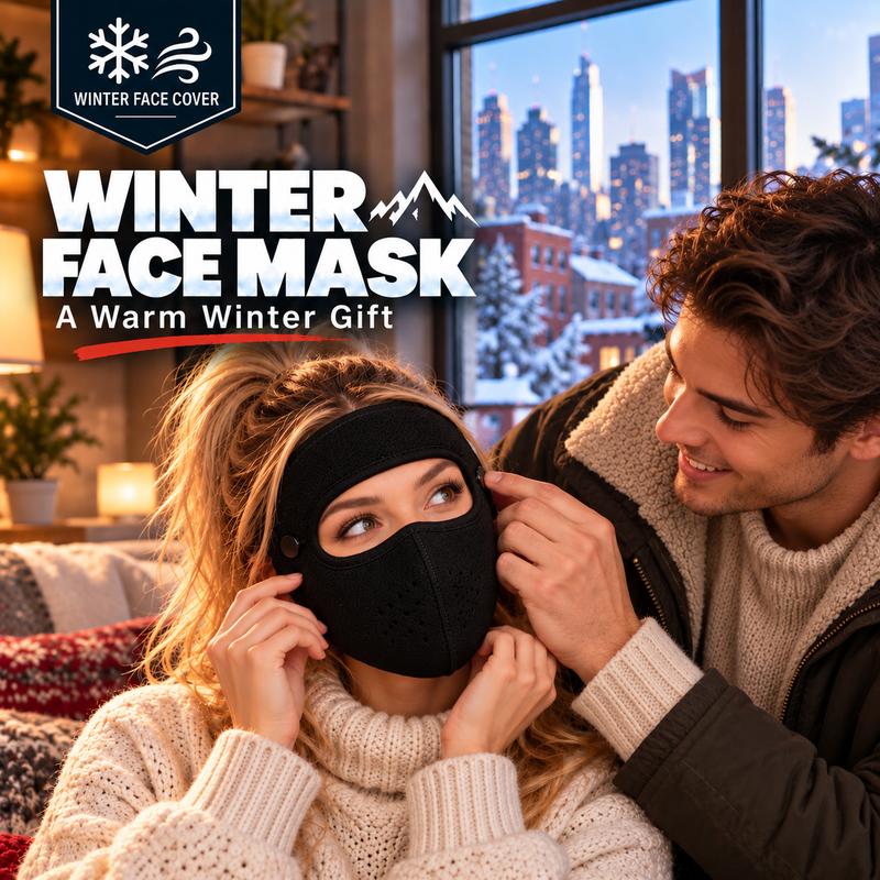 Winter Face Mask with Detachable Goggles – Windproof Thermal Fleece Full Cover for Outdoor Cycling & Skiing