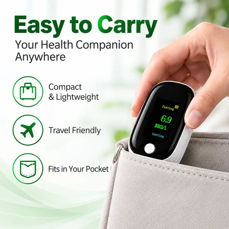 Non-Invasive Blood Glucose Monitor – 5-Second Instant Painless Smart Meter