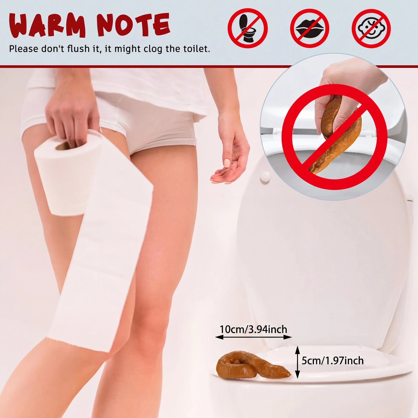 Fake Poop Prank Props – Realistic Funny Gag Gift for Office, Pet & Party Pranks