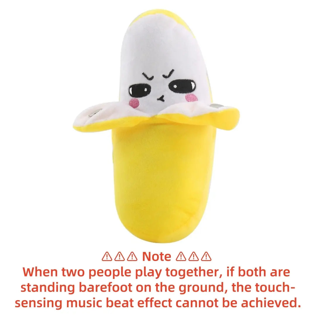 Interactive Music Electric Plush Toy Set - Cute Banana Strawberry Carrot Stuffed Animals (Ages 3+, Battery Included)