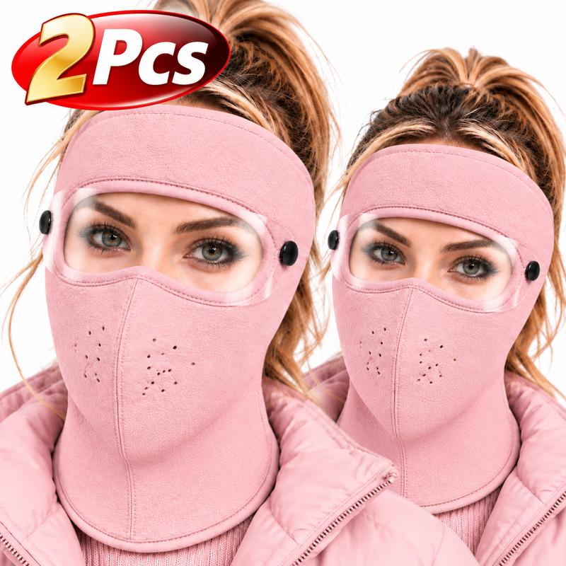 Winter Face Mask with Detachable Goggles – Windproof Thermal Fleece Full Cover for Outdoor Cycling & Skiing