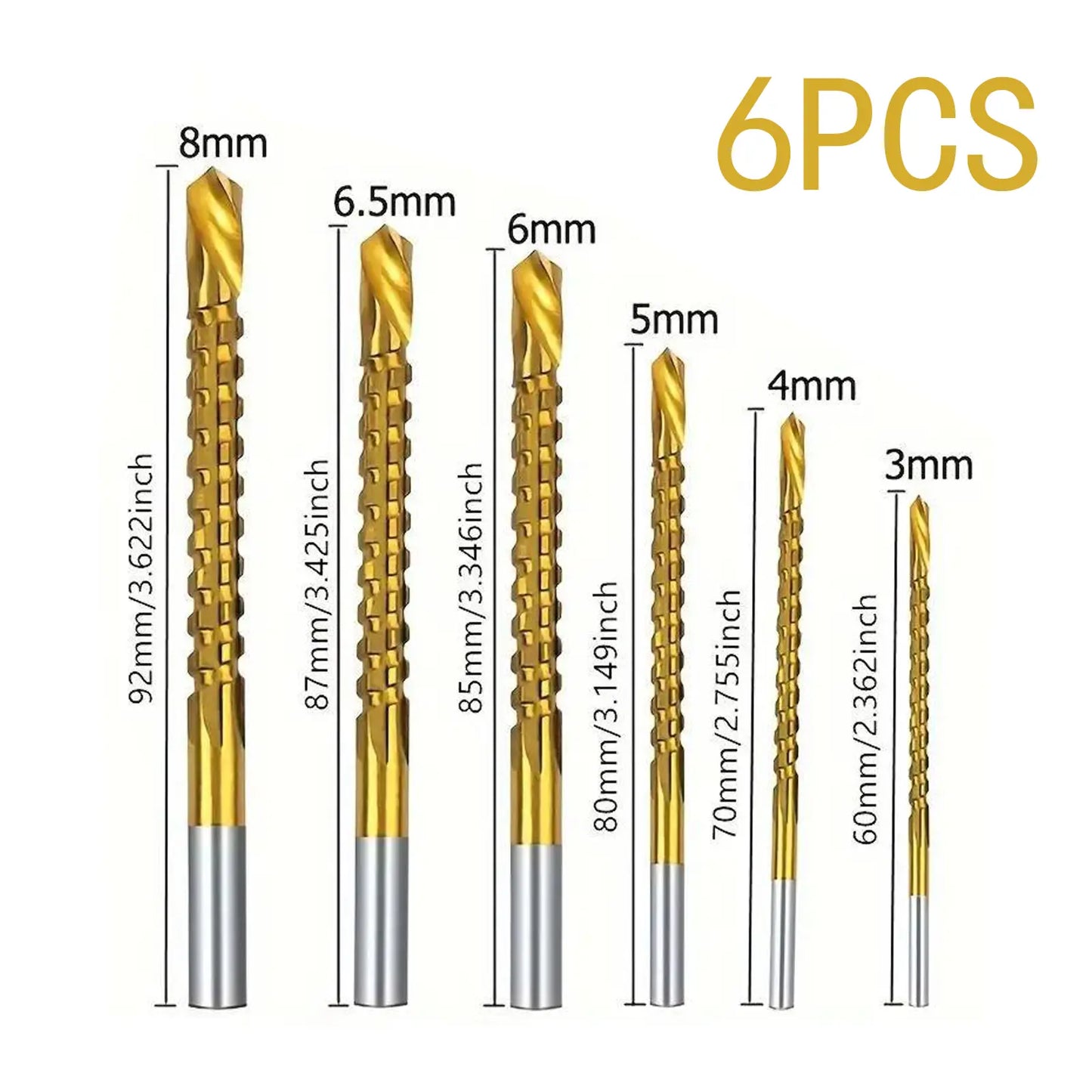 Titanium-Plated HSS Drill Bits Set – Sharp Serrated Anti-Rust Bits for Metal & Wood