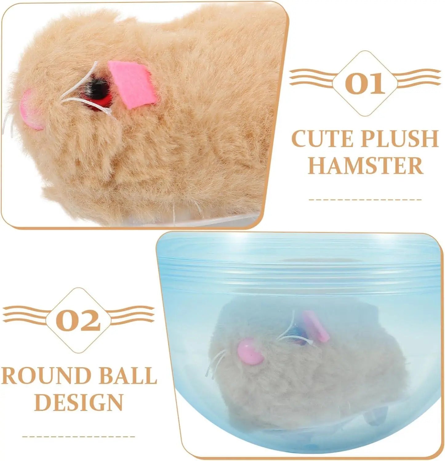 Boredom Buster Smart Cat Toy  USB Rechargeable Auto-Rolling Ball with Mouse Hands-Free Play for Indoor Cats