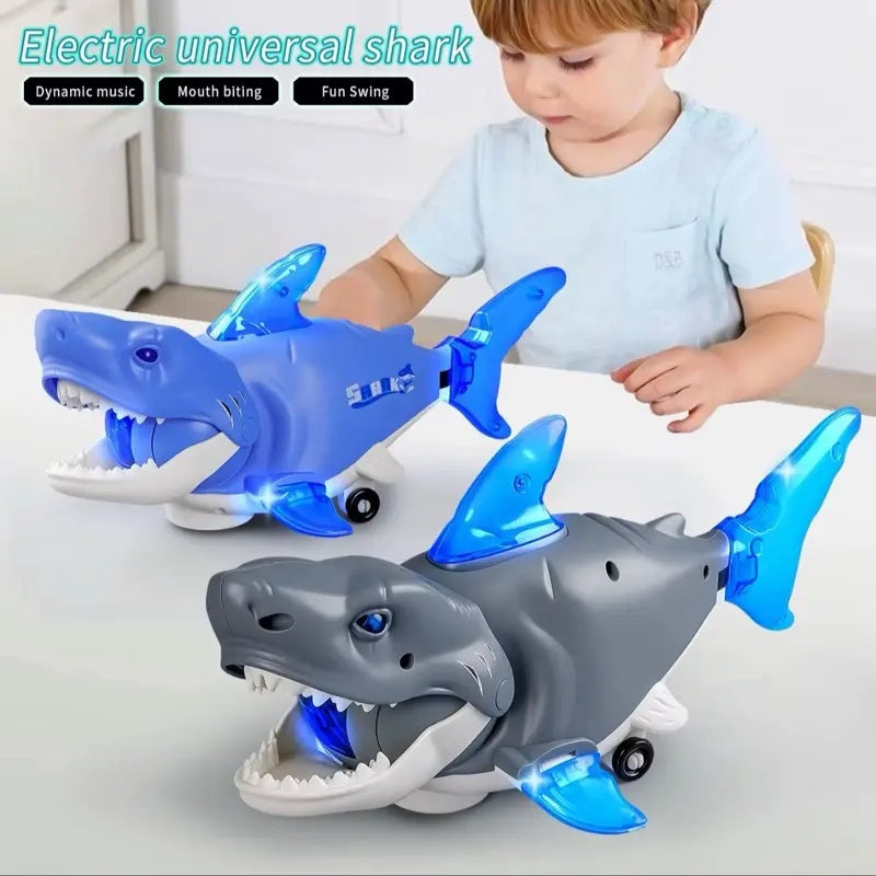 Deep-Sea Discovery: Electric "Bump & Go" Swinging Shark Toy