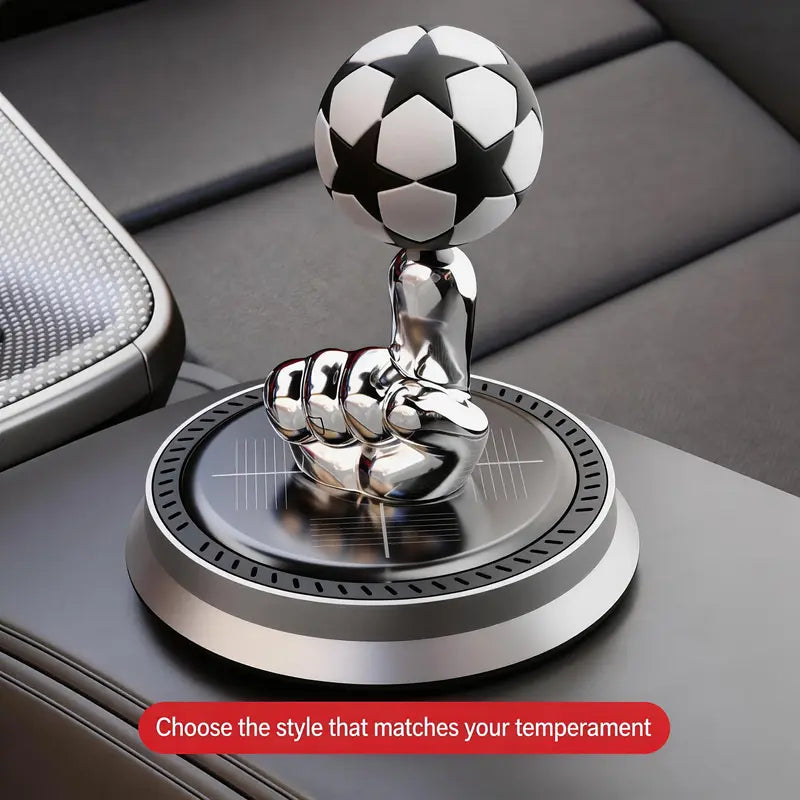 Solar-Powered Football-Shaped Fragrance Diffuser | Car Ornament & Air Freshener  | Stylish Car Interior Accessory | Dual-Use Car & Home Air Purifier | Dashboard Football Commemorative Gift