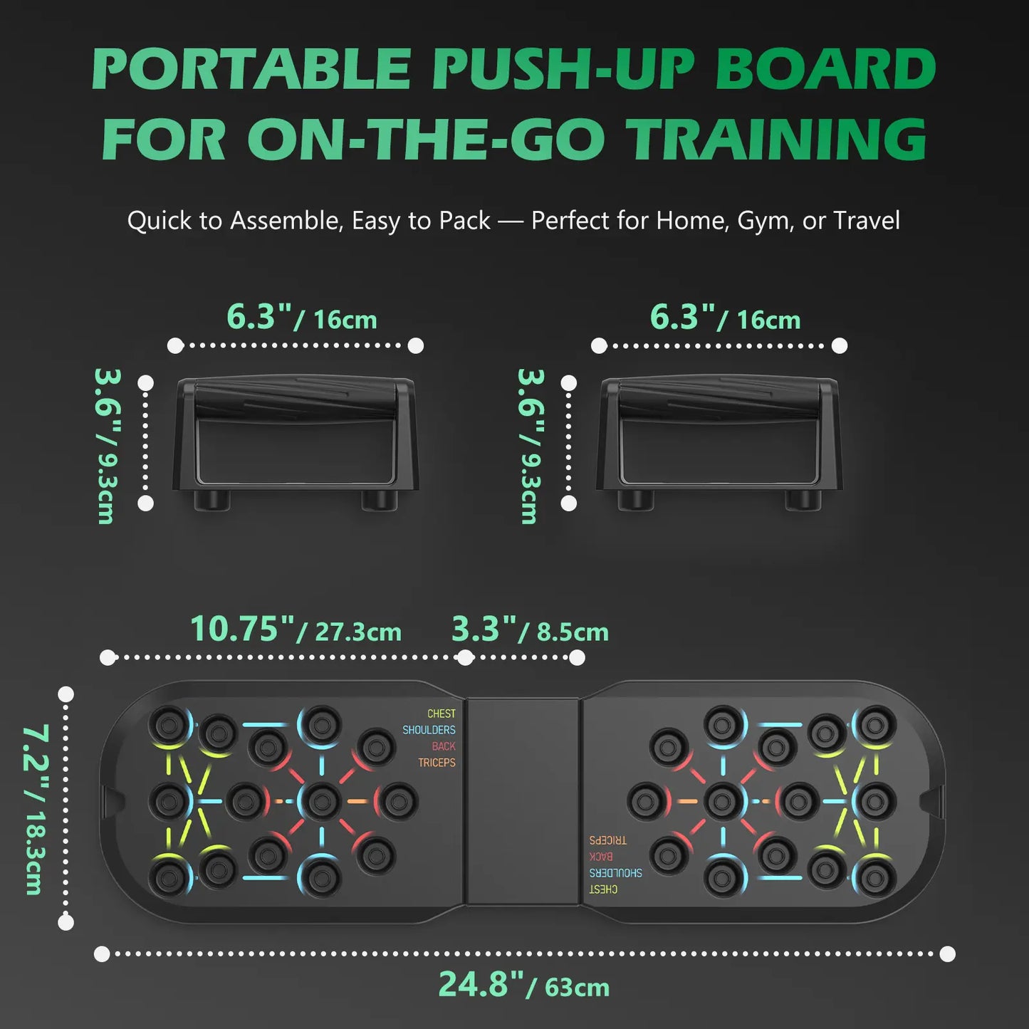 Portable Push Up Board – Foldable Chest & Core Training System for Home Workouts
