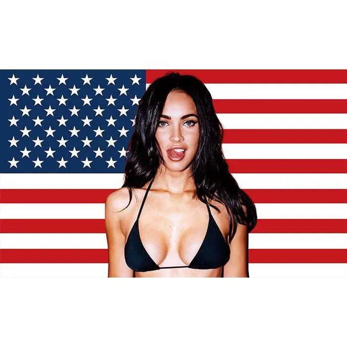 Megan Fox Tapestry Banner (3x5 Ft): Durable Fabric with 4 Grommets for Men's Room & Wall Decor