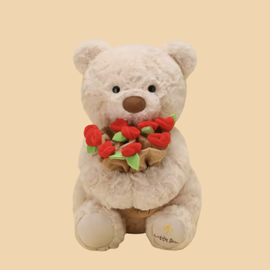 Convertible Teddy with Flower Bouquet