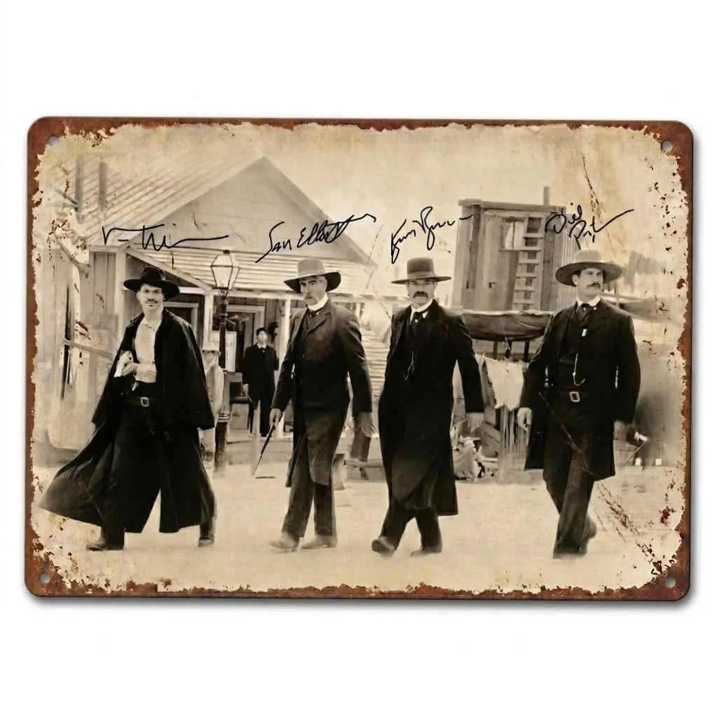 Arte de Pared de Película del Oeste de Doc Holliday y Wyatt Earp