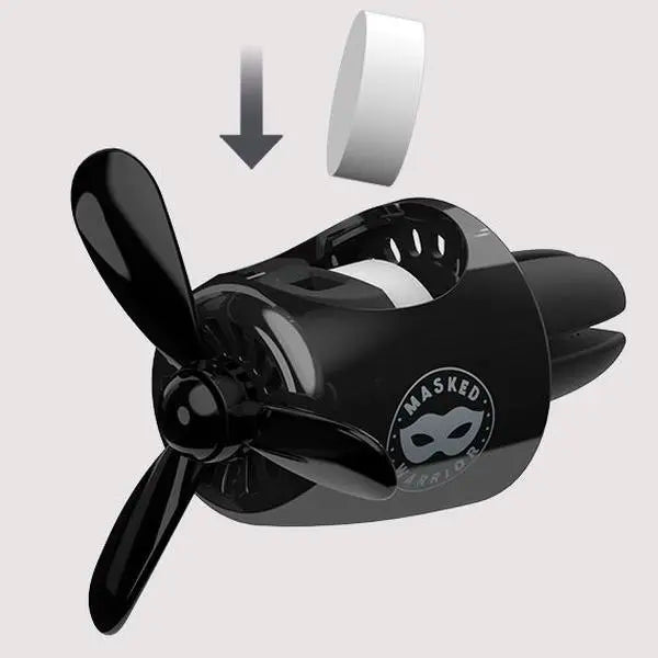 Masked Warrior Car Air Fresheners Cute Pilot Car Diffuser Rotating Propeller Automotive Air Outlet Creative Auto Perfume Perfect Easter Gift Mother's Day Gift