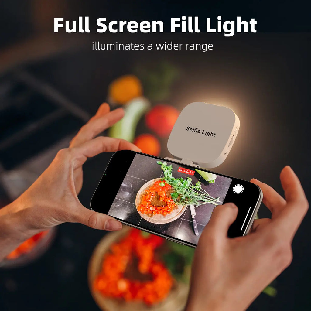 Weilisi MagSafe Magnetic Ring Light with Mirror – Rechargeable LED Selfie Light for iPhone 17 Pro Max