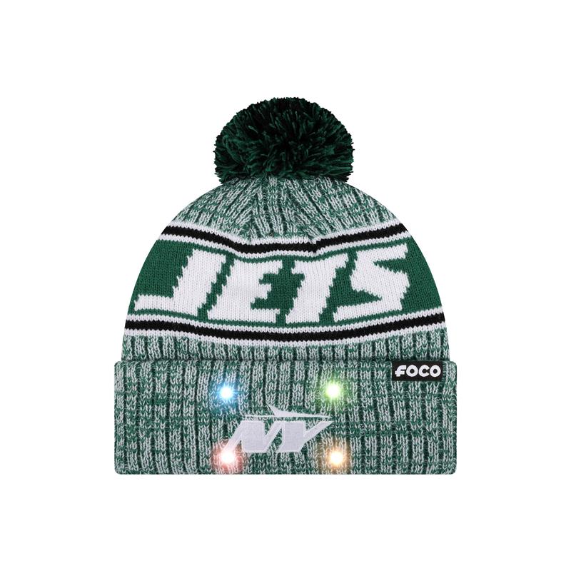 NFL Officially Licensed Team Color Warm Light up Pom Beanie