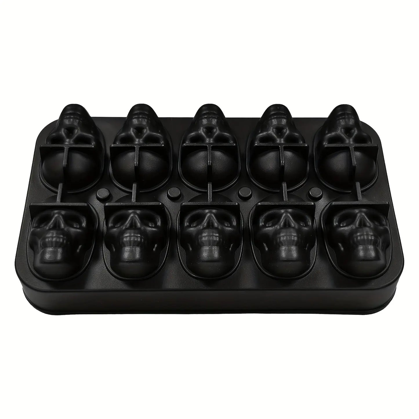 3D Skull Silicone Ice Cube Mold (6-Cavity/BPA-Free)