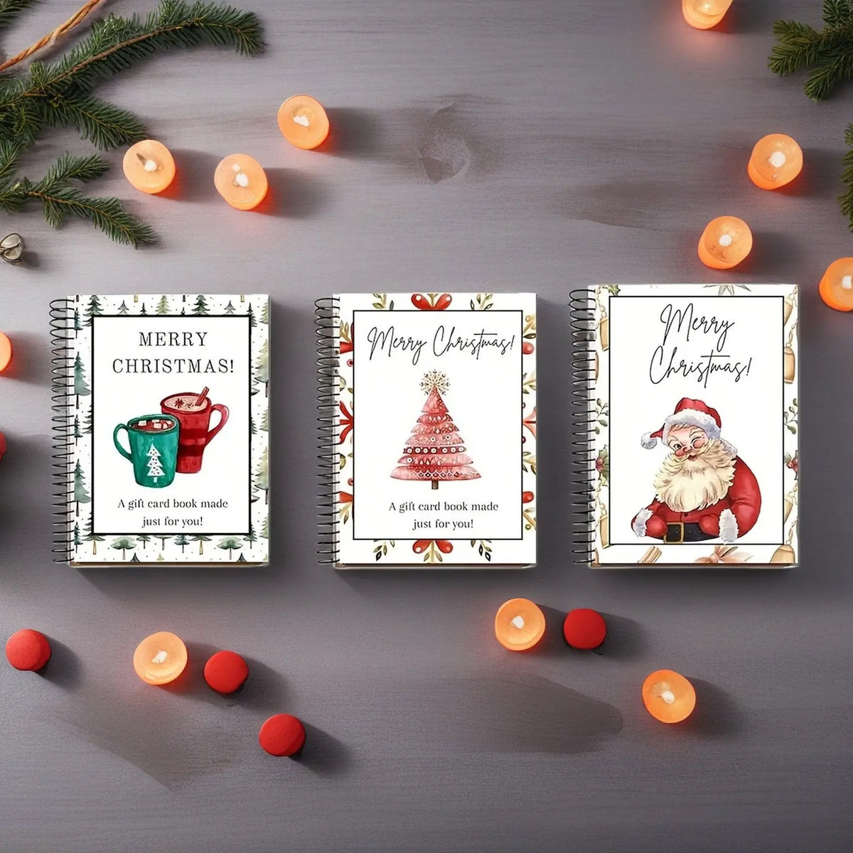 DIY Spiral-Bound Christmas Gift Card Album – Durable Card Holder & Gift Planner Notebook