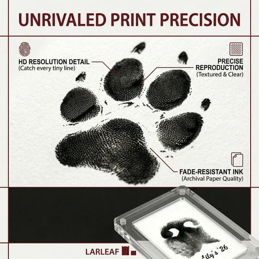 No-Mess Pet Paw Print Keepsake Kit with Frames for Dogs and Cats