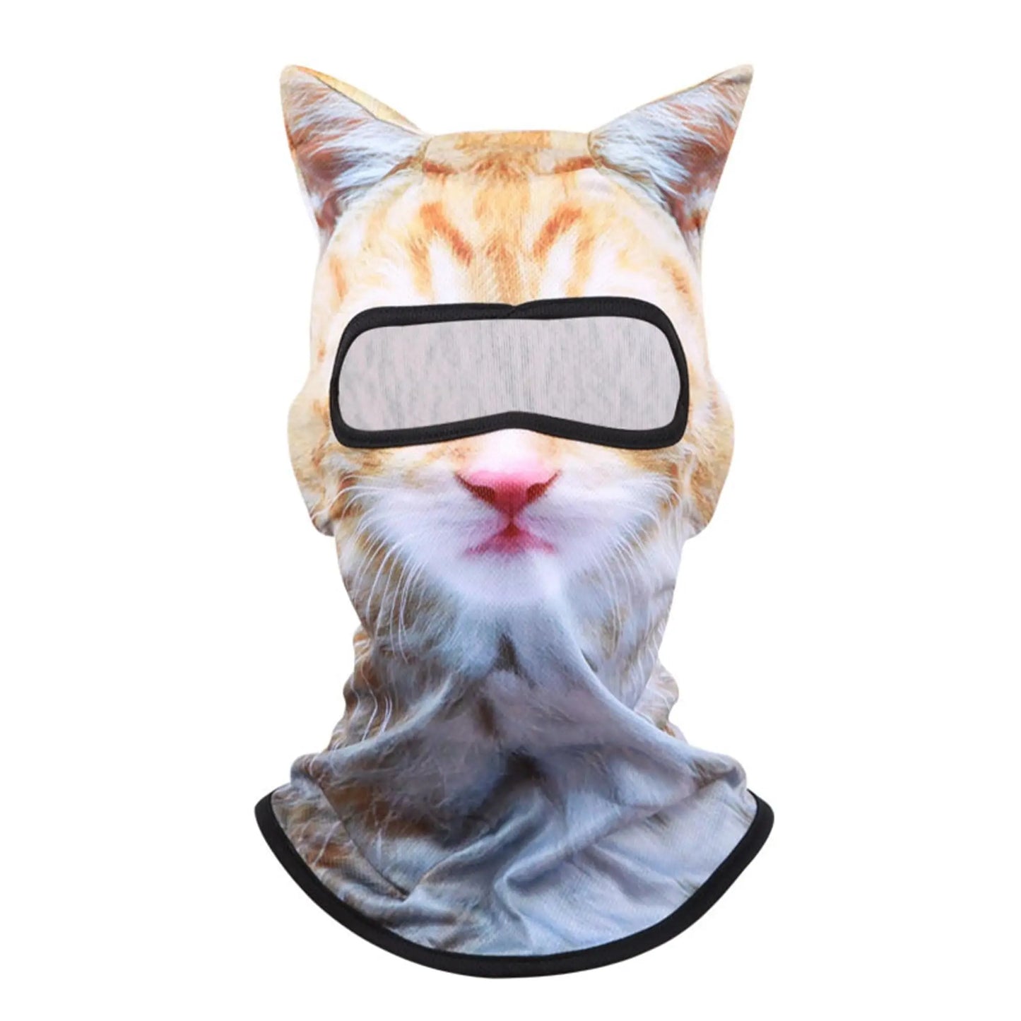 3D Cat Ear Balaclava, Breathable Polyester Shiesty Ski Mask for Men & Women, Whimsical Party Accessory for Festivals, Raves & Halloween, Cool Mask, Ski Masks