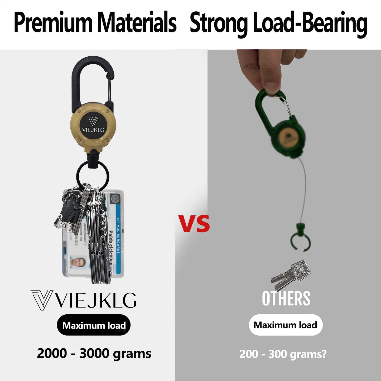 3 In 1 new multifunctional Retractable Pull Reel Carabiner Keychain, Strong Steel Wire Rope Buckle,Outdoor Sport Keychain Tool keychain  accessories