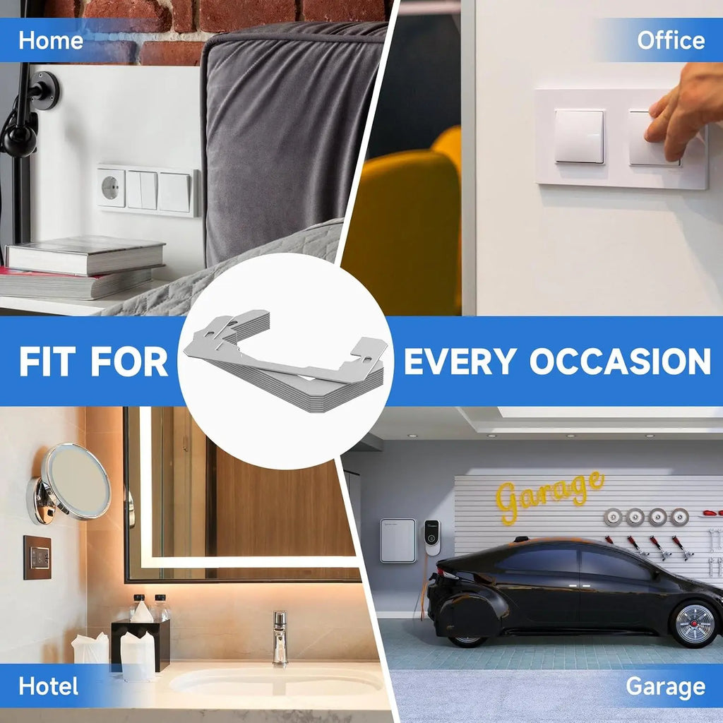 10-Piece Metal Wall Plate Spacers for Electrical Outlets – Leveling Plates to Fix Loose Outlets