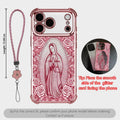 Rose & Guadalupe Catholic Coquette Case with Clover Strap for iPhone & Samsung Galaxy
