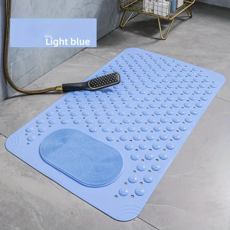 Non-Slip Shower Mat with Foot Massage & Drain Holes, Suction Cup Bathtub Mat