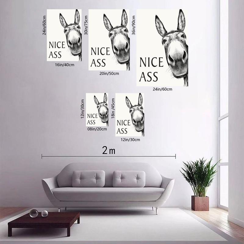 Arte de pared para baño · Decoración de casa de campo · Divertidos carteles vintage con burros para el hogar · Decoración de restaurantes · Cabezas de queso