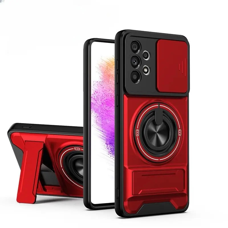 Funda con anillo giratorio de grado militar para Samsung Galaxy S25/24/23/22/21 Ultra