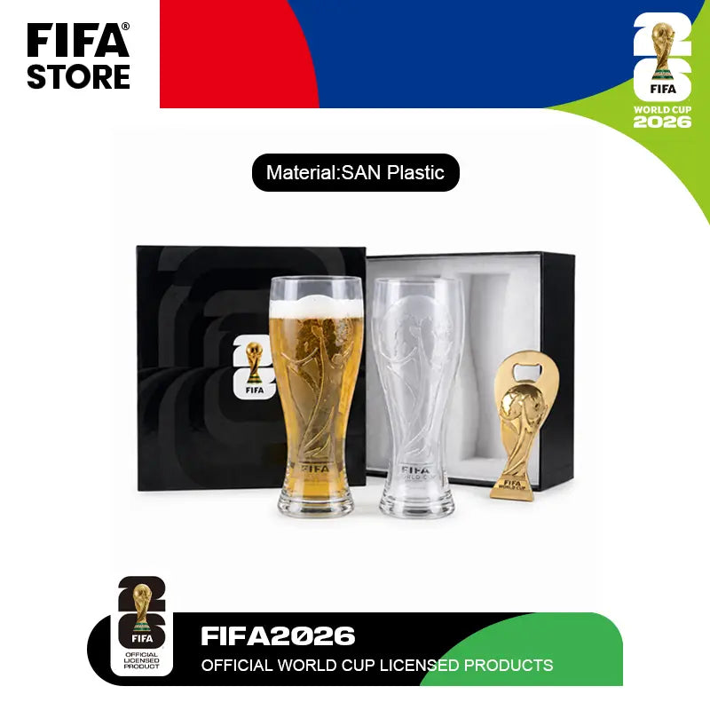【FIFA WORLD CUP 2026 】Gift Set（Not Glass） 17oz Shatterproof Trophy Pilsner Plastic Beer Cup&Trophy-Shaped Bottle Opener 3-day delivery Perfect for soccer Fans & Parties SummerVibes,summerwins