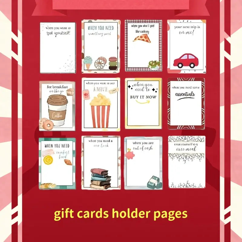 DIY Spiral-Bound Christmas Gift Card Album – Durable Card Holder & Gift Planner Notebook