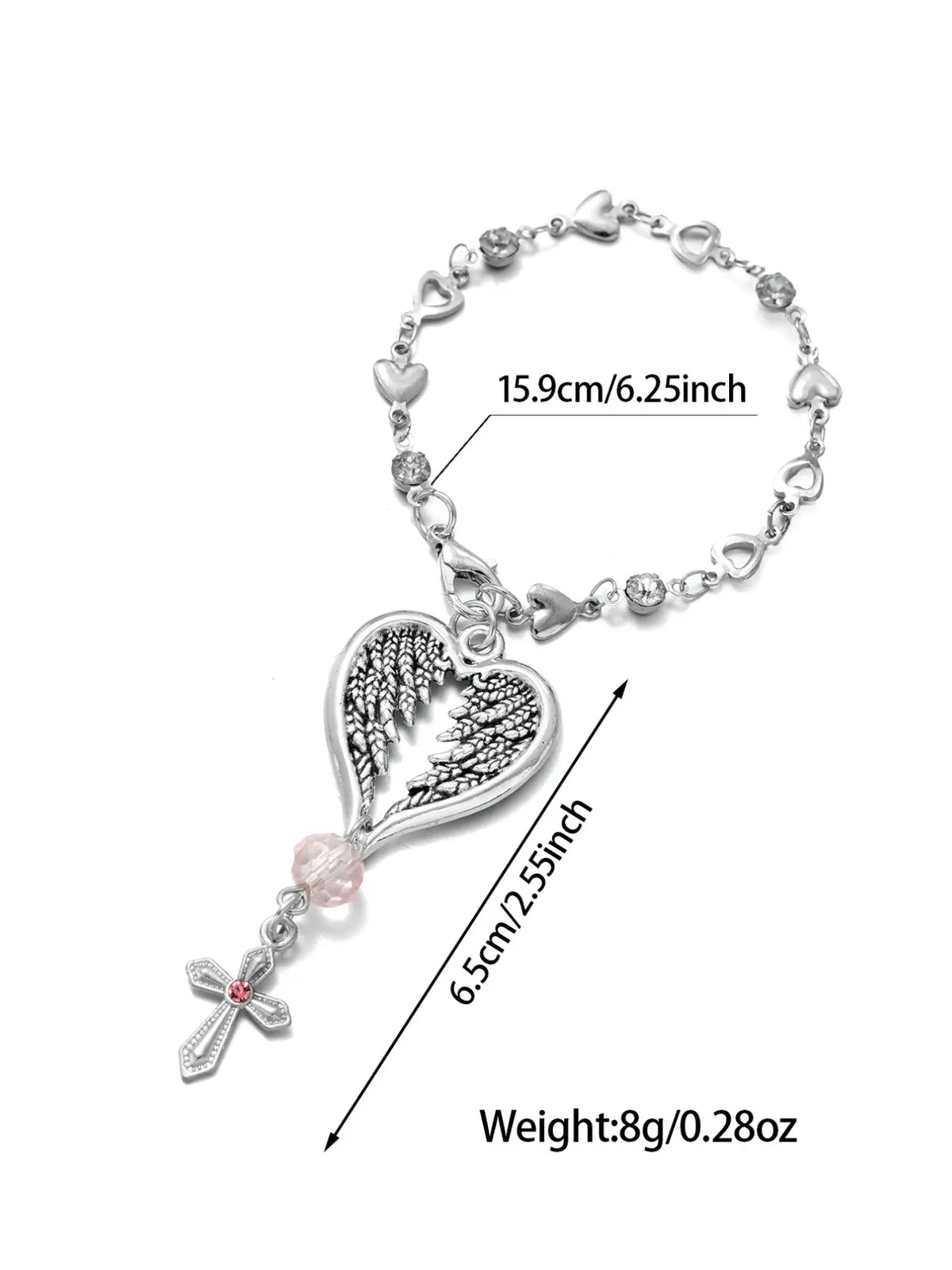 1pc Feather Cross Steering Wheel Hanging Chain – Stylish Metal Ornament for Car Interior Decoration