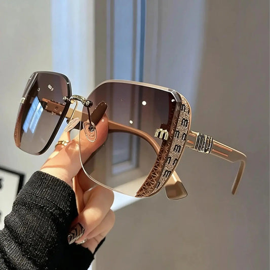 2026 Unisex Large-Frame Fashion Glasses, Trendy Square Sunglasses, Trendy Beach Eyewear, Retro Design for Daily Wear, Photography, Travel, Beach, All Seasons