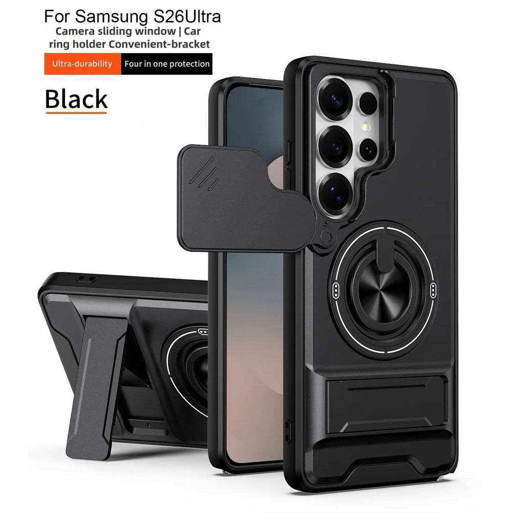 Funda con anillo giratorio de grado militar para Samsung Galaxy S25/24/23/22/21 Ultra