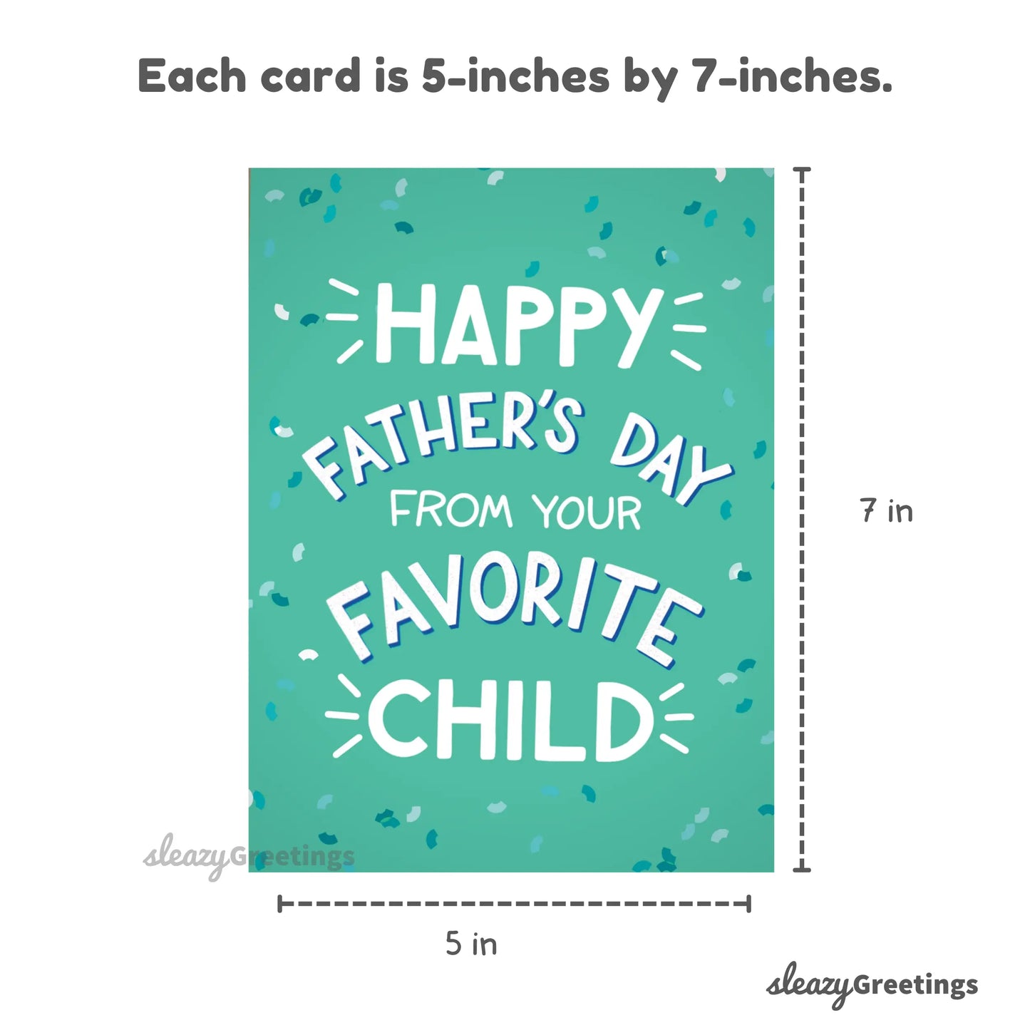 Funny Father's Day Card - 5x7 Inch Hand-Drawn Greeting Card with Envelope
