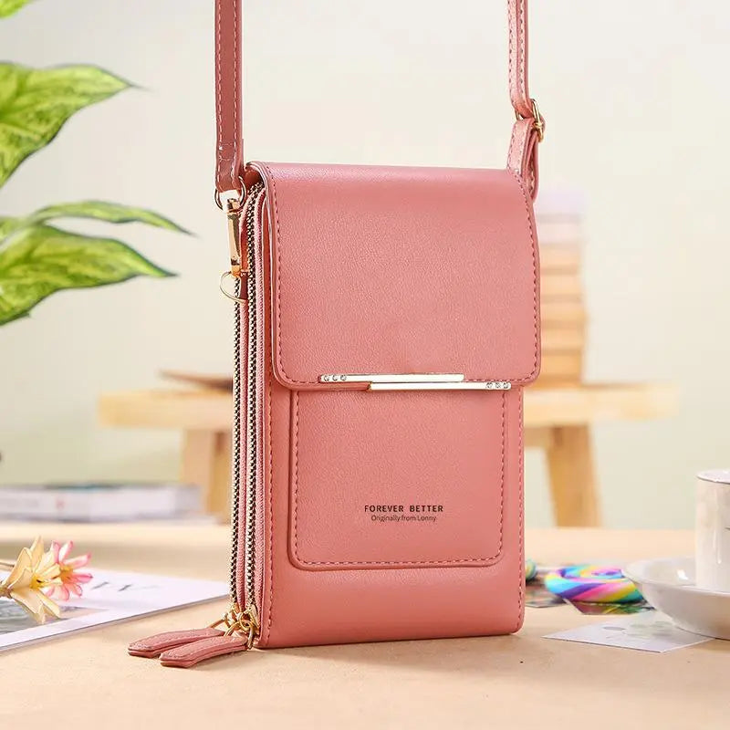 2026 Trendy Minimalist Elegant Women's Touchscreen Crossbody Phone Wallet - Multi-Card Slots & Coin Pouch | Adjustable Strap Water-Resistant | Shopping/Travel Multiple Colors Must-Have