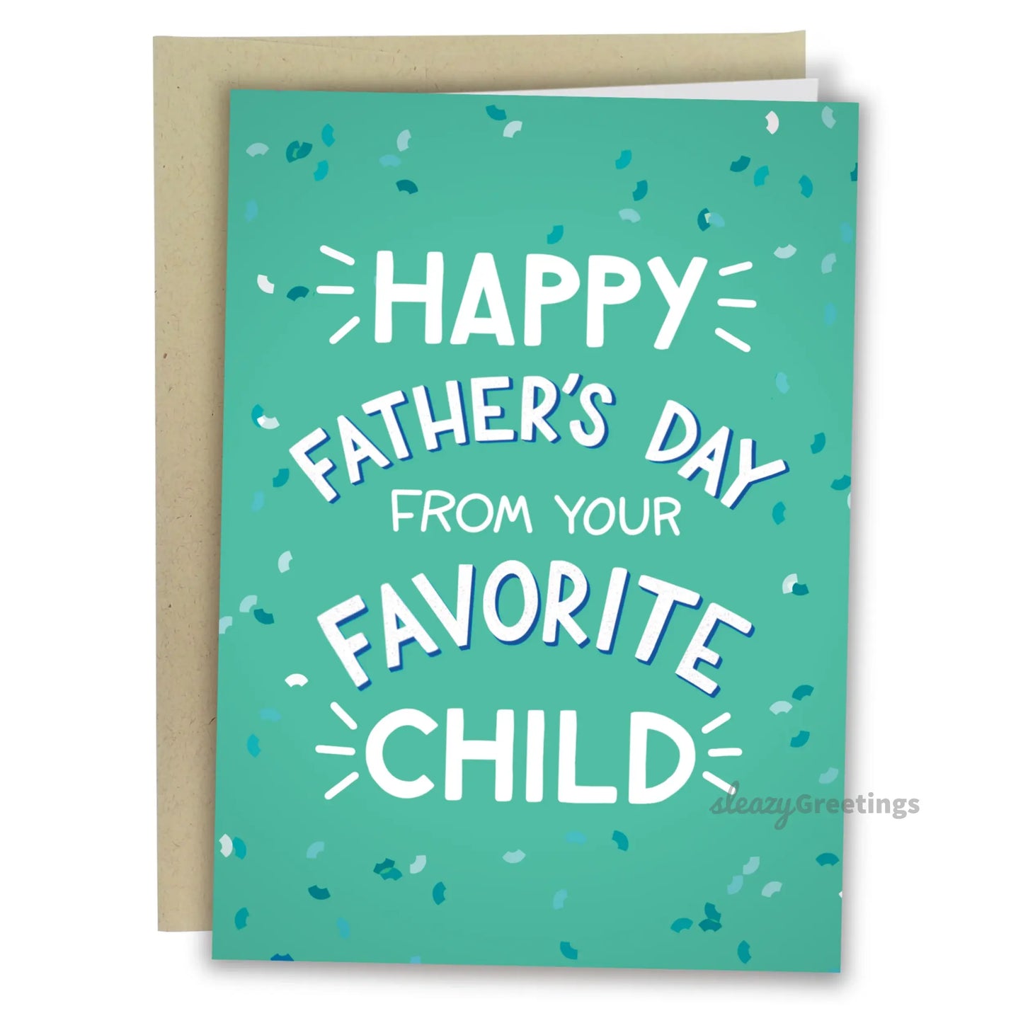 Funny Artist Hand-Drawn Father's Day Card - 5x7 Inch Greeting Card with Kraft Envelope