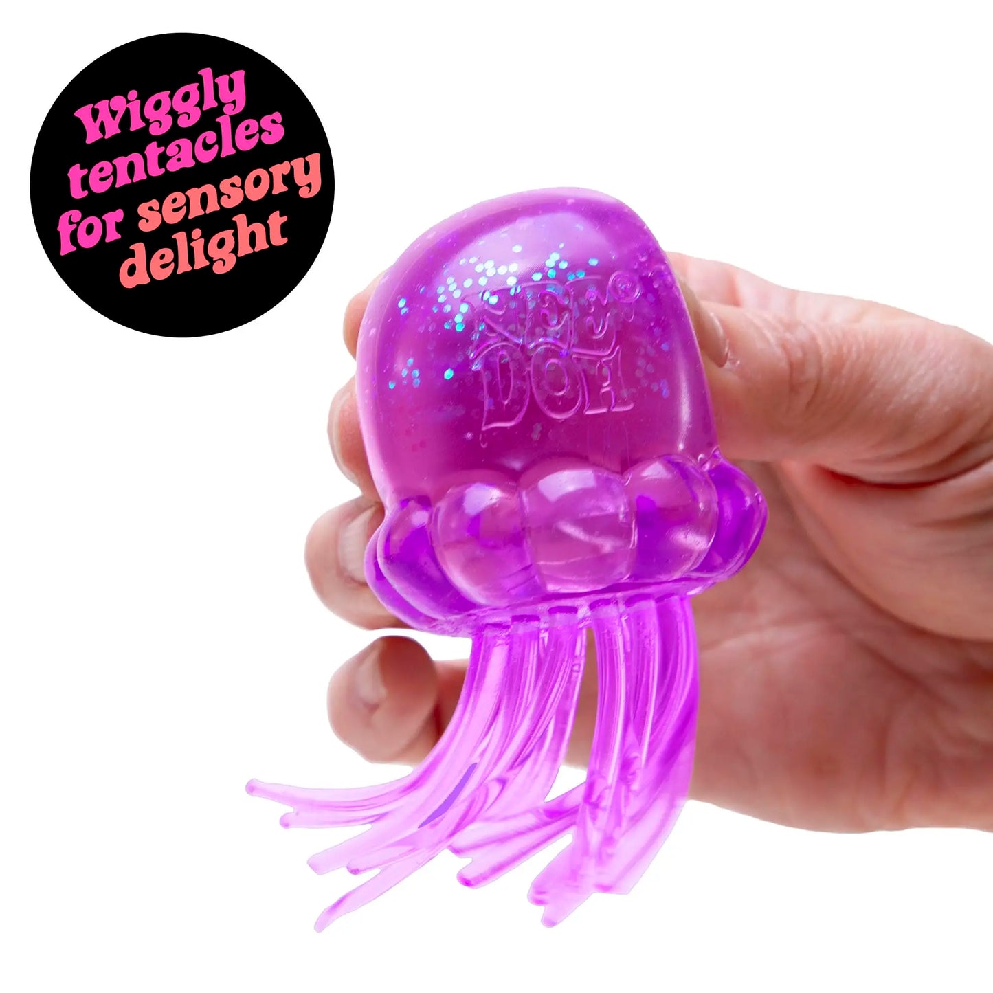 Needoh Schylling Jelly Squish - Soft Gel Filled Sensory Squeeze Toy, Stretchy Elastic Squishy Stress Relief Ball, Calming Anxiety Reducing Hand Fidget, Cute Relaxing Jelly Texture, Fun Portable Handheld Squeeze Toy Gift for All Ages