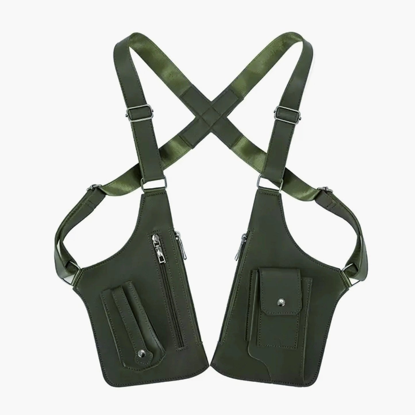 Durable PU Leather Multifunctional Chest Bag