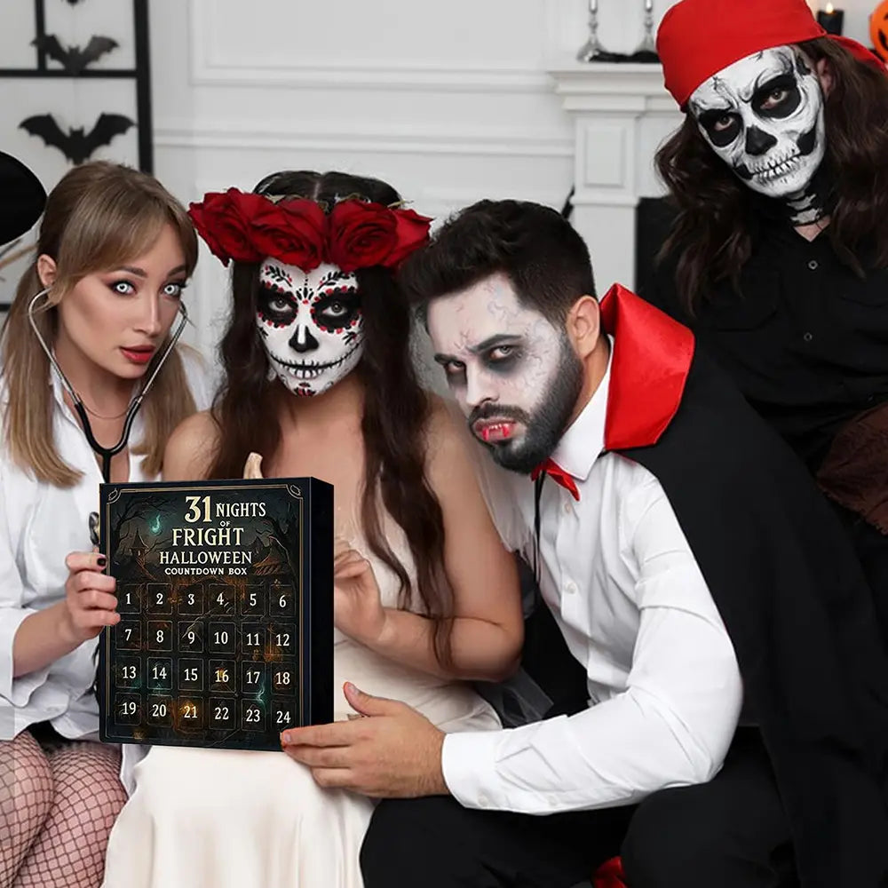 31 Days Halloween Countdown Calendar – Spooky Mini Figurine Surprise Box with Collectible Horror Decorations
