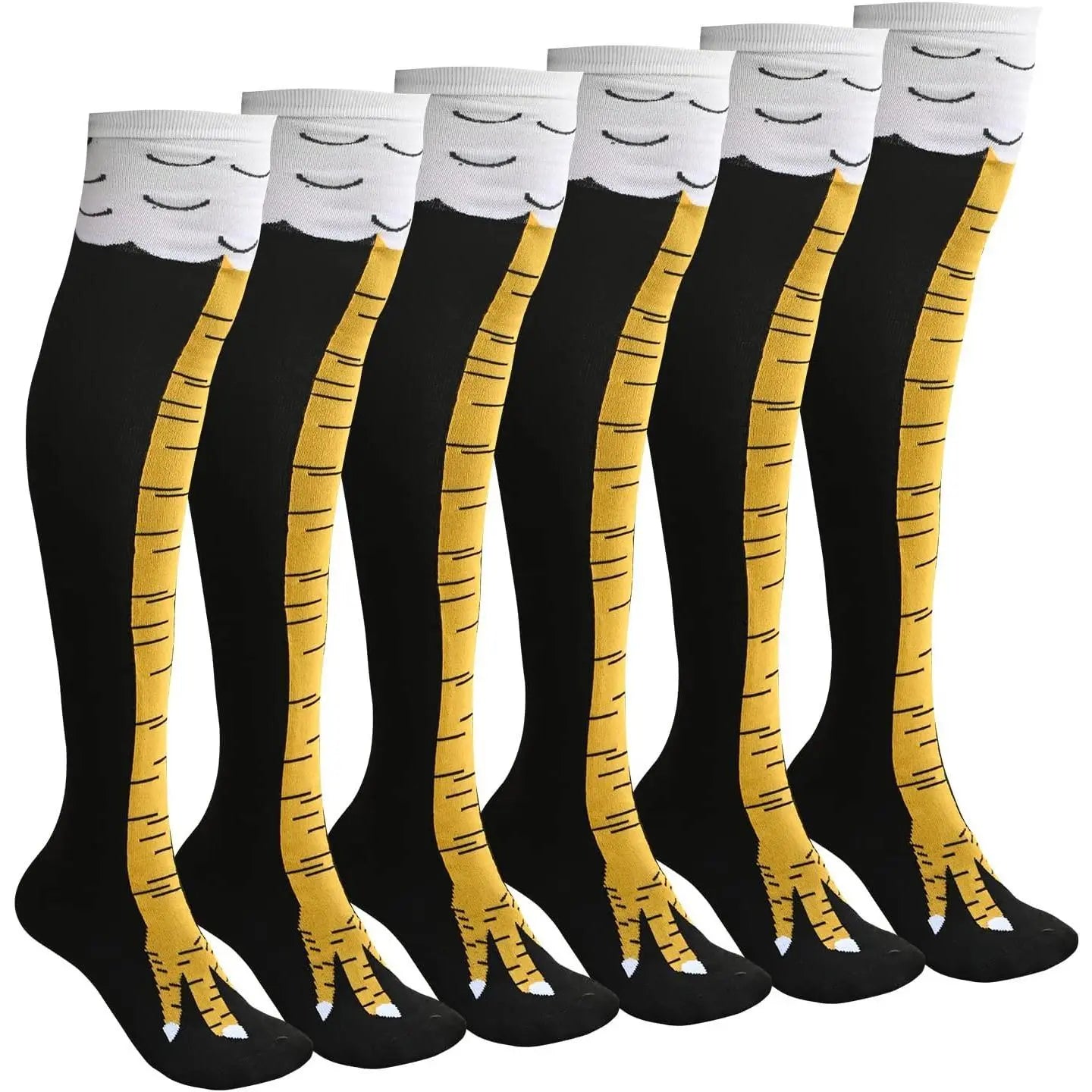 Novelty Funny Chicken Leg Knee High Socks