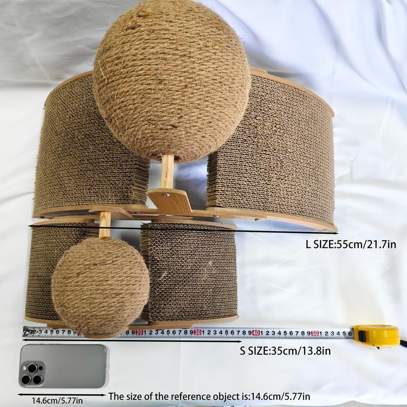 2-in-1 Cat Scratching Post & Ball - Wear-Resistant Natural Sisal Toy