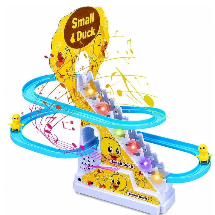Electric Dinosaur Stair Climbing Toy | Automatic Slide Track Playset with 6 Cars