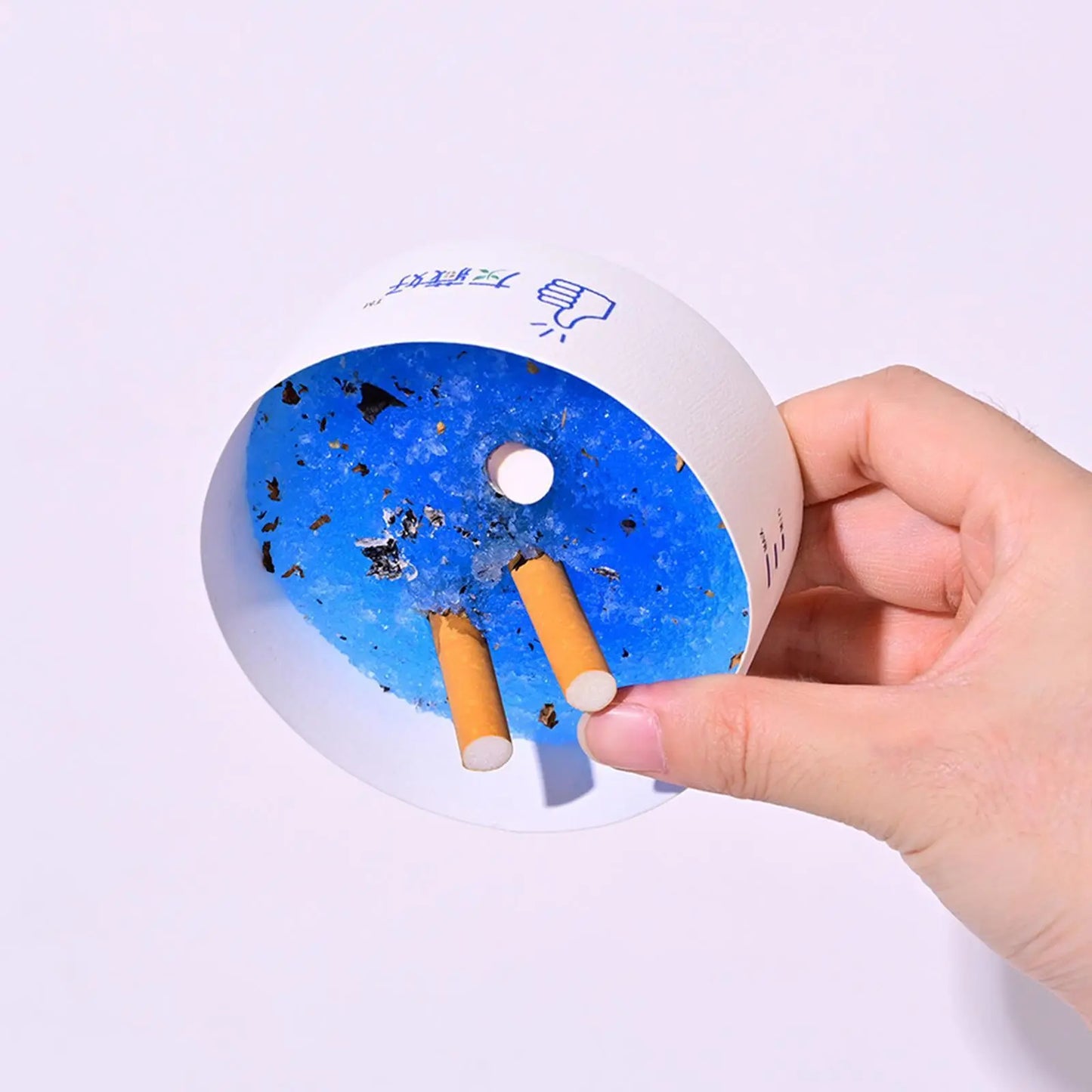Disposable Paper Ashtrays 25-Pack – Portable Eco-Friendly with Deodorizing Smokeless Gel for Indoor & Outdoor Use