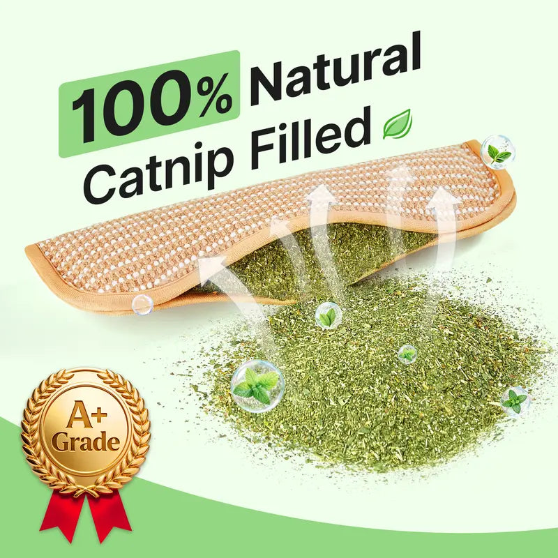 Potaroma Interactive Catnip Chew Toy with [6000mg A+ Organic Catnip], Soft Sisal Material Scratching and Kicker Cat Toys for Indoor Kittens, Drives Bored Cats Crazy with Fun #SummerVibes #petlovers