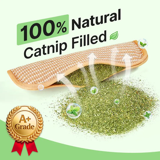 Potaroma Interactive Catnip Chew Toy with [6000mg A+ Organic Catnip], Soft Sisal Material Scratching and Kicker Cat Toys for Indoor Kittens, Drives Bored Cats Crazy with Fun #SummerVibes #petlovers