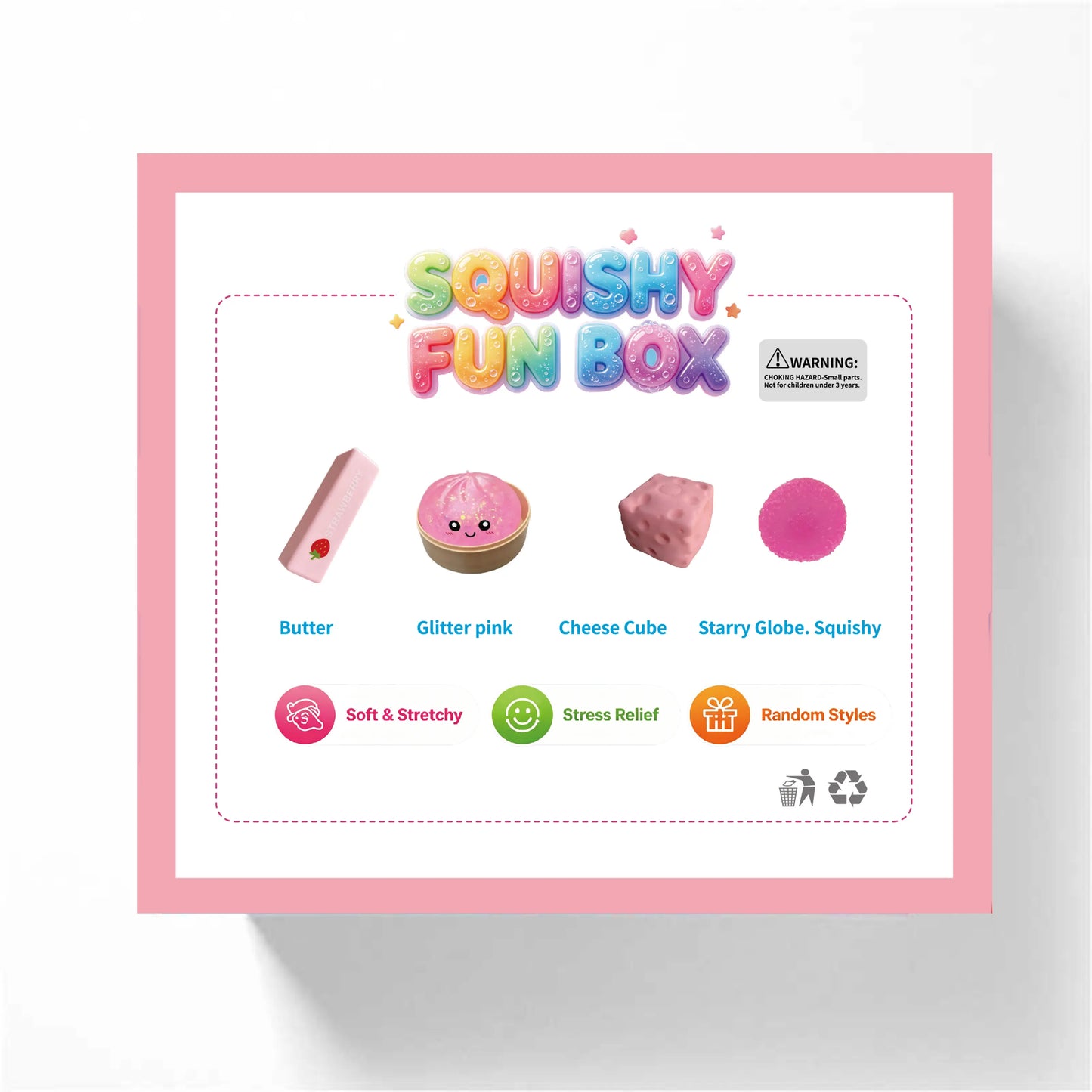 4-Pack Squishy Toys - Assorted Mixed Rebound Silicone Toys