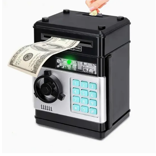 Digital Piggy Bank with Password Code Lock - ABS Mini ATM Safe, Electronic Coin Money Savings Box Toy for 3-12 Year Old Boys Girls, Cool Gifts for Kids for Christmas Birthdays